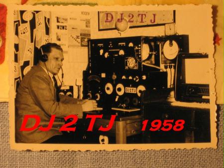 DJ2TJ 1958 mit selbstgebauter Station