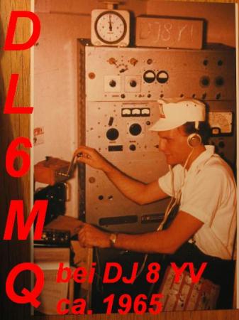 DL6MQ 1965 bei DJ8YV am Funkgerät